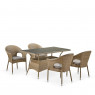 Обеденная группа T198B/Y97B-W56 Light Brown (4+1)