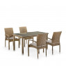 Обеденная группа T256B/Y379B-W65 Light Brown (4+1)