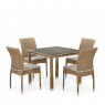 Обеденная группа T257B/Y380B-W65 Light Brown (4+1)