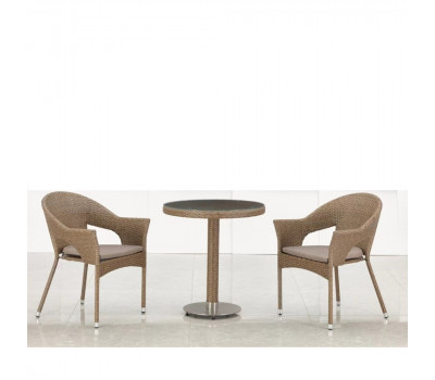 Комплект мебели T601/Y79B-W56 Light Brown (2+1) из искусственного ротанга