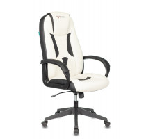 Кресло игровое Бюрократ VIKING-8N/WH-BLACK белый/черный искусственная кожа