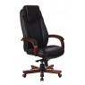 Кресло руководителя Бюрократ T-9923WALNUT/BLACK черный кожа крестовина дерево