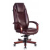 Кресло руководителя Бюрократ T-9923WALNUT/BROWN коричневый кожа крестовина дерево 