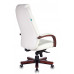 Кресло руководителя Бюрократ T-9923WALNUT/IVORY слоновая кость кожа крестовина дерево 