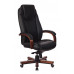 Кресло руководителя Бюрократ T-9923WALNUT/BLACK черный кожа крестовина дерево 