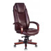 Кресло руководителя Бюрократ T-9923WALNUT/BROWN коричневый кожа крестовина дерево 