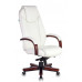 Кресло руководителя Бюрократ T-9923WALNUT/IVORY слоновая кость кожа крестовина дерево 