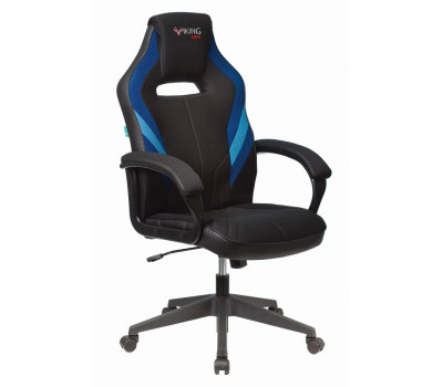 Кресло игровое Бюрократ VIKING 3 AERO BLUE черный/синий искусст.кожа/ткань 