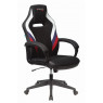 Кресло игровое Бюрократ VIKING 3 AERO RUS белый/синий/красный черный искусст.кожа/ткань