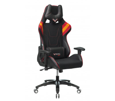 Кресло игровое Бюрократ VIKING 4 AERO RED две подушки черный/красный искусст.кожа/ткань 