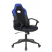 Кресло игровое Бюрократ VIKING-11/BL-BLUE черный/синий искусст.кожа/ткань 
