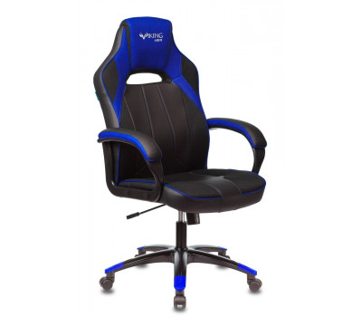 Кресло игровое Бюрократ VIKING 2 AERO BLUE черный/синий искусст.кожа/ткань 