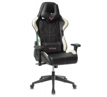 Кресло игровое Бюрократ VIKING 5 AERO WHITE черный/белый искусственная кожа