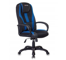 Кресло игровое Бюрократ VIKING-9/BL+BLUE черный/синий искусст.кожа/ткань