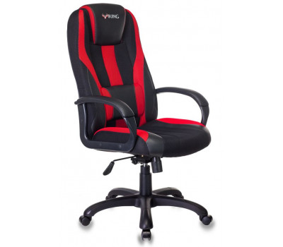 Кресло игровое Бюрократ VIKING-9/BL+RED черный/красный искусст.кожа/ткань 