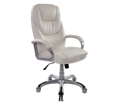 Кресло руководителя Бюрократ T-9905S/WHITE белый искусственная кожа (пластик серебро) 