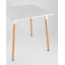 Обеденная группа стол Oslo Square WT белый, 4 стула DSW пэчворк 