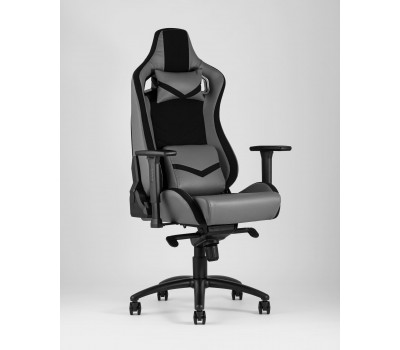 Кресло игровое TopChairs Racer Premium серое 