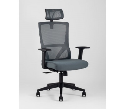 Кресло руководителя TopChairs Local серое 