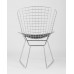 Стул обеденный Bertoia хромированный с черной подушкой 