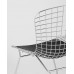 Стул обеденный Bertoia хромированный с черной подушкой 