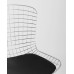 Стул обеденный Bertoia хромированный с черной подушкой 