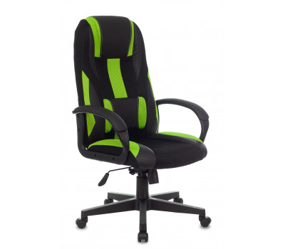 Кресло игровое TopChairs ST-CYBER 9 черный/зеленый текстиль/эко.кожа крестовина пластик 