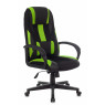 Кресло игровое TopChairs ST-CYBER 9 черный/зеленый текстиль/эко.кожа крестовина пластик