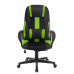 Кресло игровое TopChairs ST-CYBER 9 черный/зеленый текстиль/эко.кожа крестовина пластик 