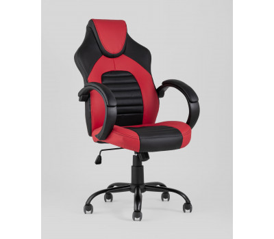 Кресло игровое TopChairs Racer Midi черно-красное 