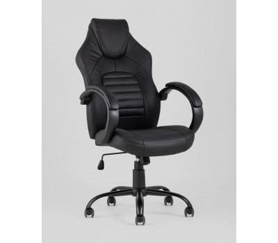 Кресло игровое TopChairs Racer Midi черное 