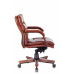 Кресло руководителя Бюрократ T-9927WALNUT-LOW светло-коричневый Leather Eichel кожа низк.спин. крестовина металл/дерево 