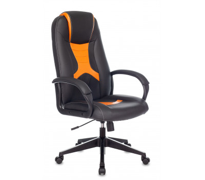 Кресло игровое TopChairs ST-CYBER 8 черный/оранжевый эко.кожа крестовина пластик 