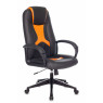 Кресло игровое TopChairs ST-CYBER 8 черный/оранжевый эко.кожа крестовина пластик