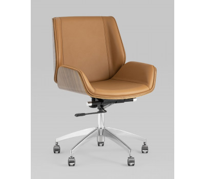 Кресло офисное TopChairs Crown коричневое 