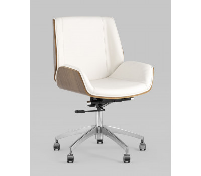 Кресло офисное TopChairs Crown молочное 