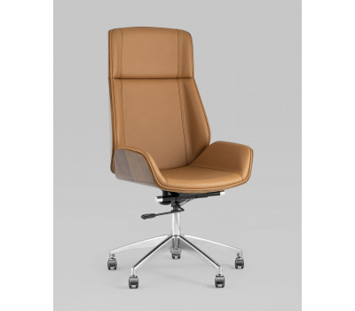 Кресло руководителя TopChairs Crown коричневое 