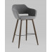 Стул барный Саймон велюр тёмно-серый 