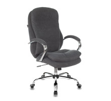 Кресло руководителя Бюрократ T-9950SL Fabric серый Alfa 44 крестовина металл хром