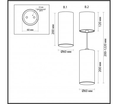 Накладной светильник Odeon Light 3829/1C VINCERE 