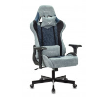 Кресло игровое Бюрократ VIKING 7 KNIGHT BL FABRIC синий текстиль/эко.кожа