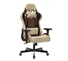 Кресло игровое Бюрократ VIKING 7 KNIGHT BR FABRIC коричневый текстиль/эко.кожа