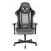 Кресло игровое Бюрократ VIKING 7 KNIGHT Fabric серый Loft ромбик текстиль/эко.кожа с подголов. крест 