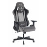 Кресло игровое Бюрократ VIKING 7 KNIGHT Fabric серый Loft ромбик текстиль/эко.кожа с подголов. крест
