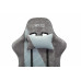 Кресло игровое Бюрократ VIKING X Fabric серый/серо-голубой с подголов. крестовина пластик 