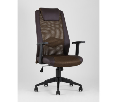 Кресло офисное TopChairs Studio коричневое 